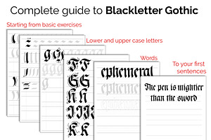 Blackletter Calligraphy Workbook Set