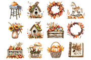 Cottagecore Fall Clipart, a Seasonal Illustration by CitraGraphics (Thumbnail 3 of 6)