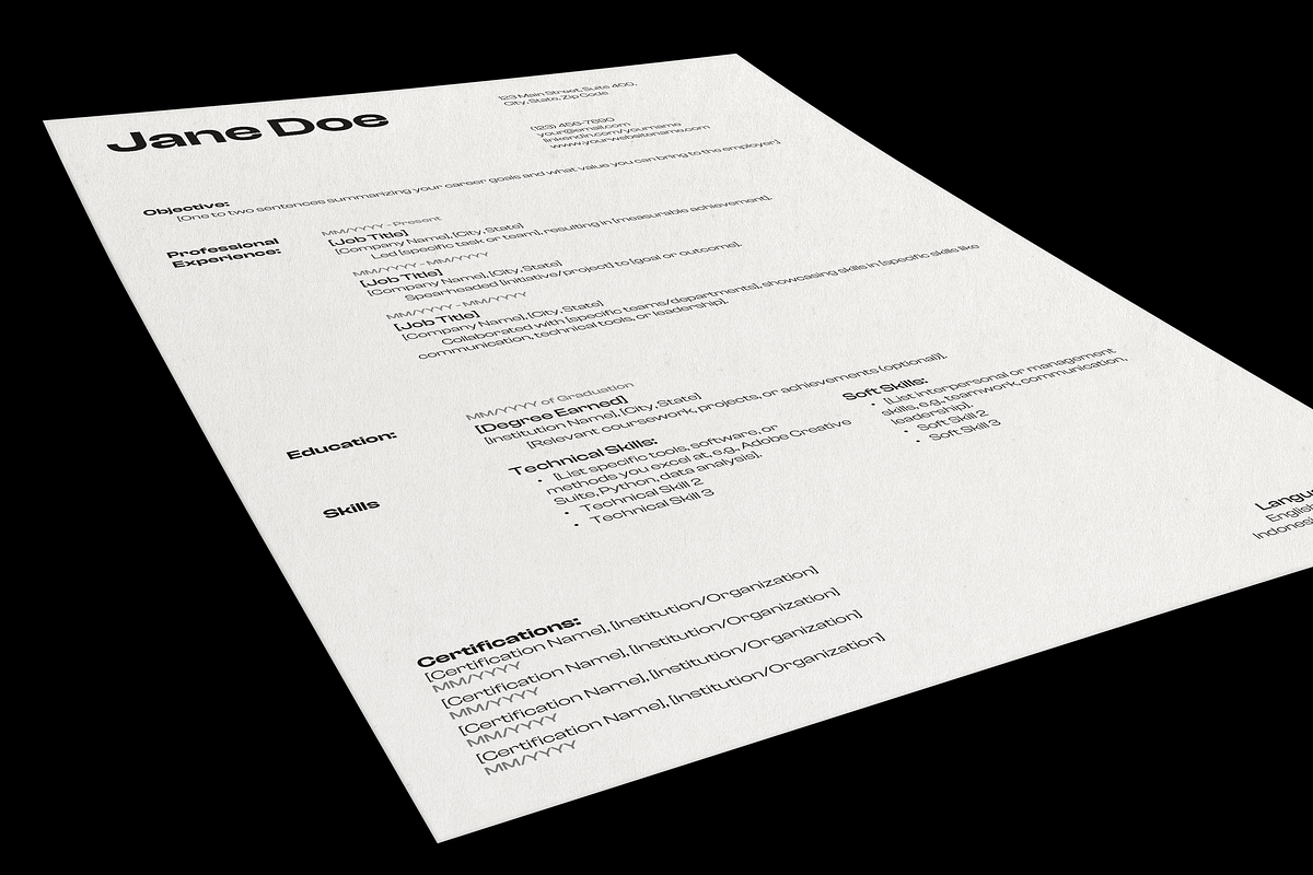 CV/Resume & Cover Letter Template_01, a Resume Template by Akreatipe (Photo 4 of 4)
