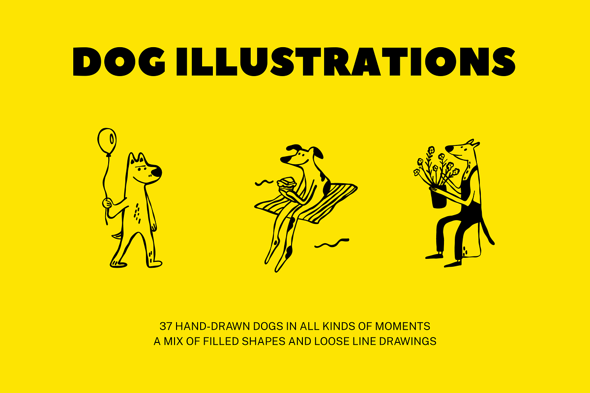 WOOFIX: 37 Vector Dogs, an Animal Illustration by Veyla (Photo 1 of 9)