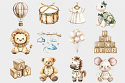 Watercolor Baby Toy Clipart, a Seasonal Illustration by Design Market (Thumbnail 5 of 5)
