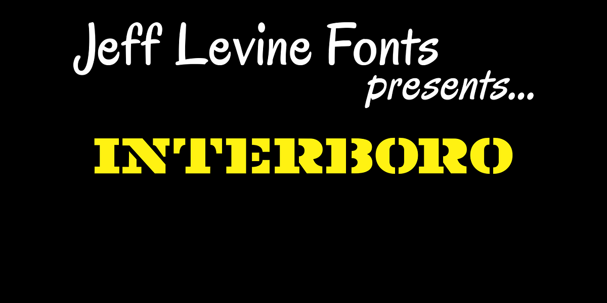 Interboro JNL, a Sans Serif Font by Jeff Levine Fonts