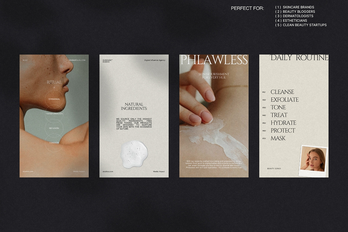 Skincare Post & Story Templates preview 2