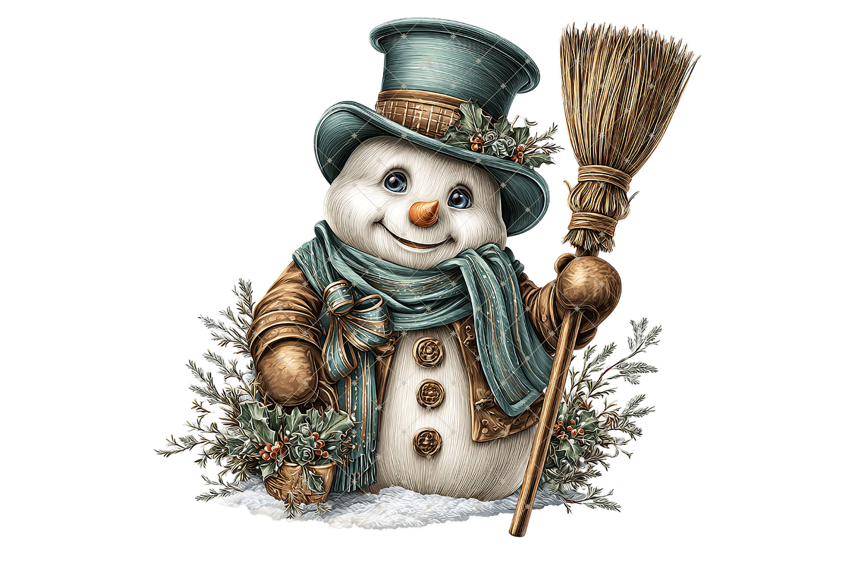 Cozy Snowman Clipart JPG, an Illustration by Memories By Lea (Photo 15 of 17)