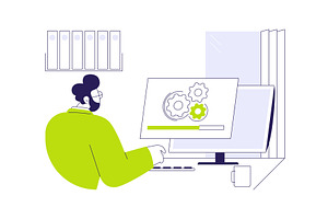 Software installation abstract, a Technology Illustration by Visual Generation
