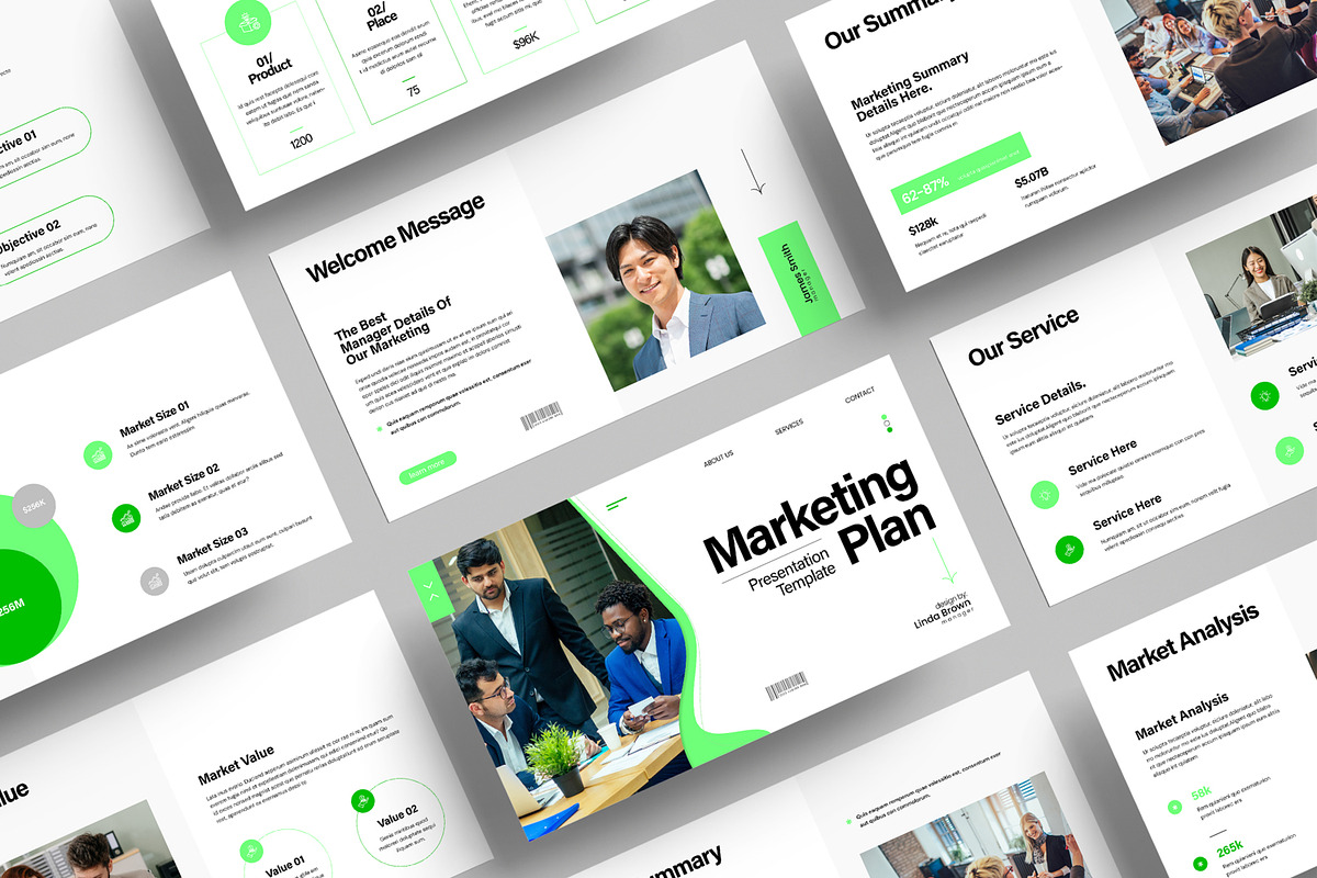 Marketing Plan Presentation Template, a Presentation Template by MightyDesign (Photo 1 of 8)