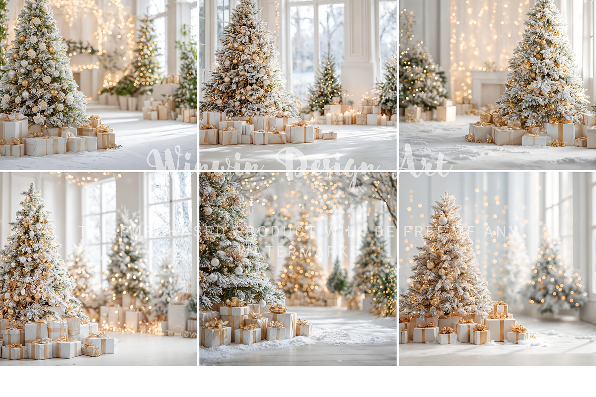 White Christmas Digital Backdrop, a Background Photo by Winwin Design Art (Photo 4 of 9)