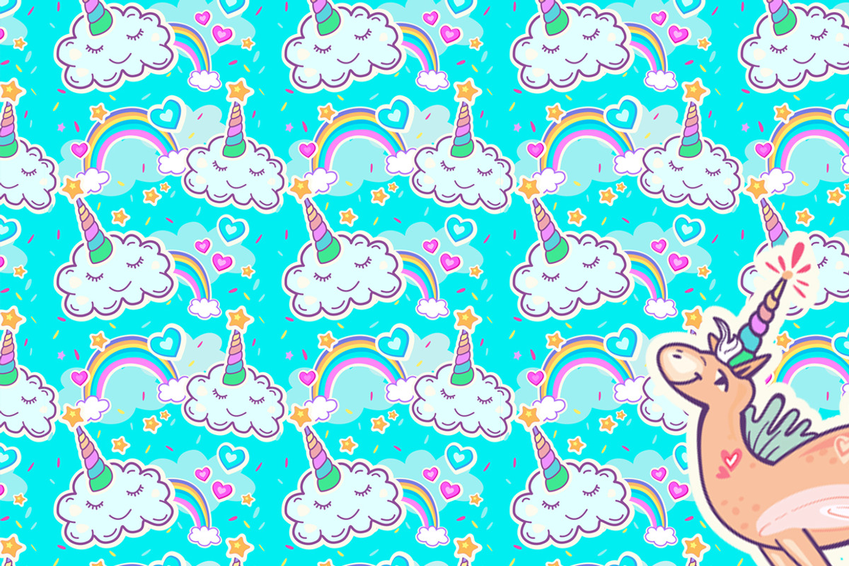 Cute Unicorns Clipart, a Pattern Graphic by ViktoriaARTprint (Photo 9 of 13)