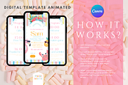 Animated Digital Birthday Invitation, a Presentation Template by katyhappyplanner (Thumbnail 1 of 3)