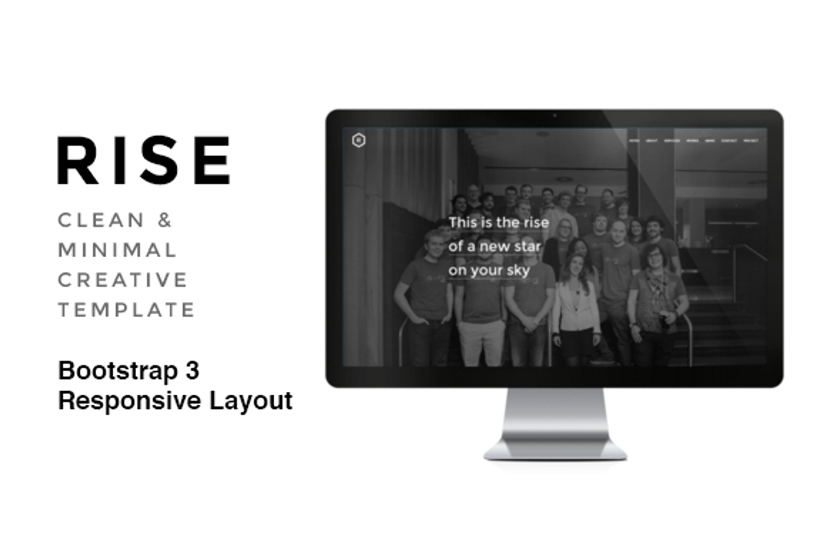 RISE - Clean & Minimal Portfolio, a HTML Template by Designova® (Photo 1 of 4)