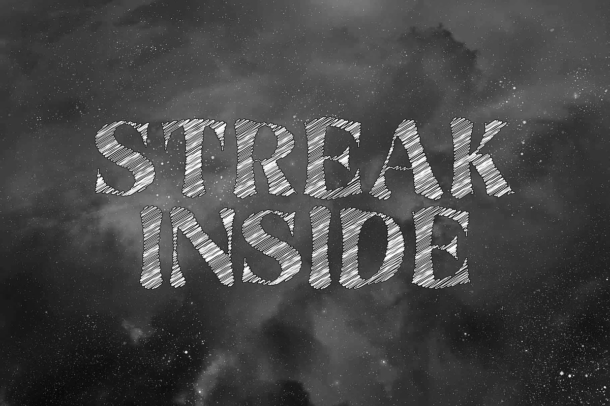 Streak Inside, a Slab Serif Font by Nickhard (Photo 1 of 5)