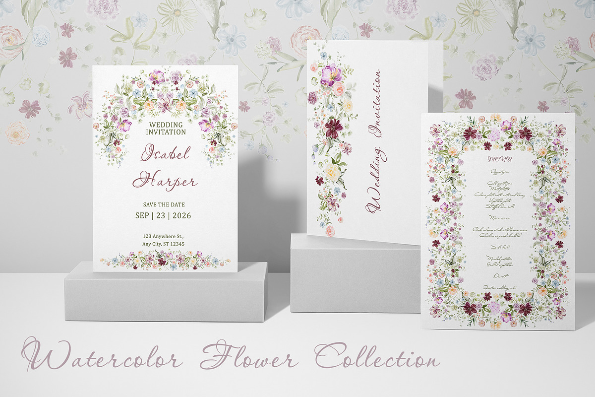 Summer Flowers Watercolor Clipart, a Decorative Illustration by LenArt (Photo 2 of 14)