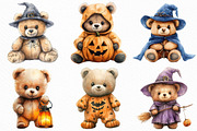 Halloween Teddy Bear Clipart Bundle, an Illustration by Craft Nest (Thumbnail 5 of 6)