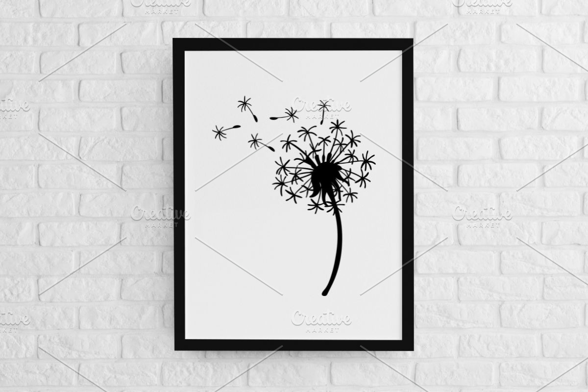 Dandelion Silhouette SVG, a Decorative Illustration by newminddesign (Photo 2 of 3)