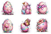 Happy Easter Eggs Clipart, an Illustration by Dream Creation (Thumbnail 4 of 6)