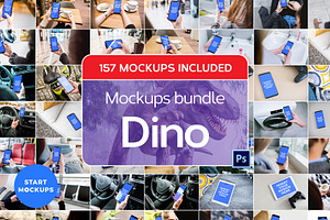 Mockups bundle Dino - 157 Mockups