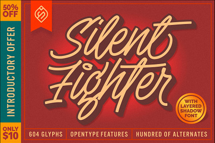 Silent Fighter - 3D Layered Font