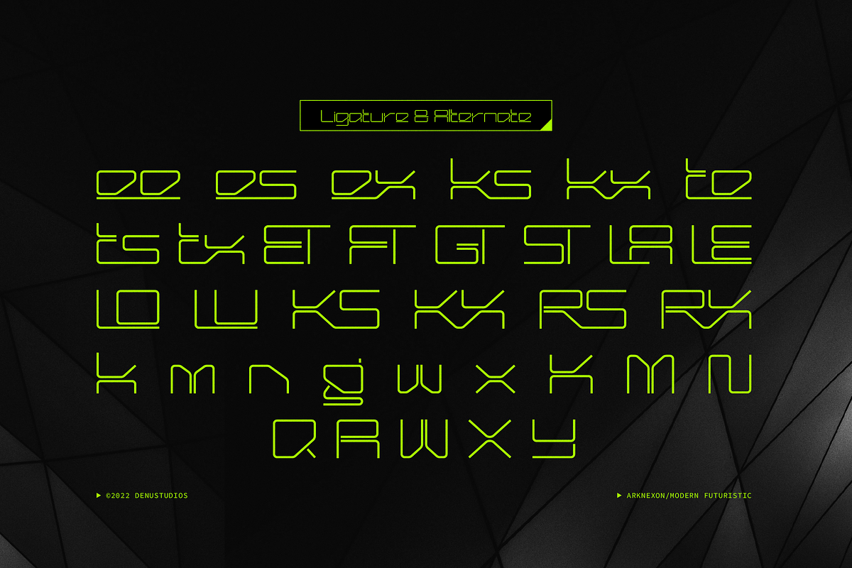 Arxenon | Modern Futuristic, a Sans Serif Font by Denustudios (Photo 12 of 12)