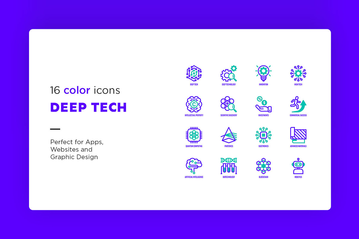 Deep Tech | 32 Icons Set, an Outline Icon by Marina Silence (Photo 4 of 17)