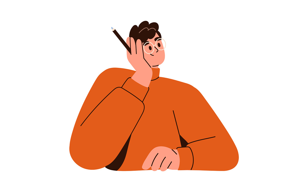 People holding pens, pencils set, a Person Illustration by Good Studio (Photo 2 of 5)