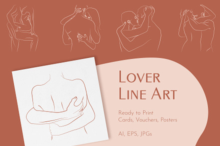 Lovers Line Art / valentine's day