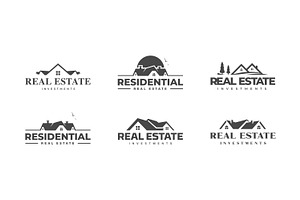 Real Estate Logo Bundle Set