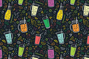 Smoothie drinks set + backgrounds, a Food Illustration by Good Studio (Thumbnail 14 of 25)
