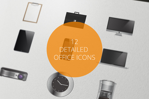 12 Detailed Office Icons