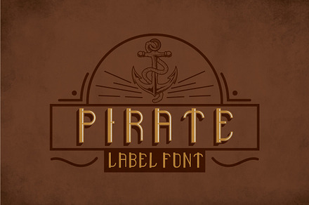 Pirate Modern Label Typeface, a Symbol Font by Anton Antipov