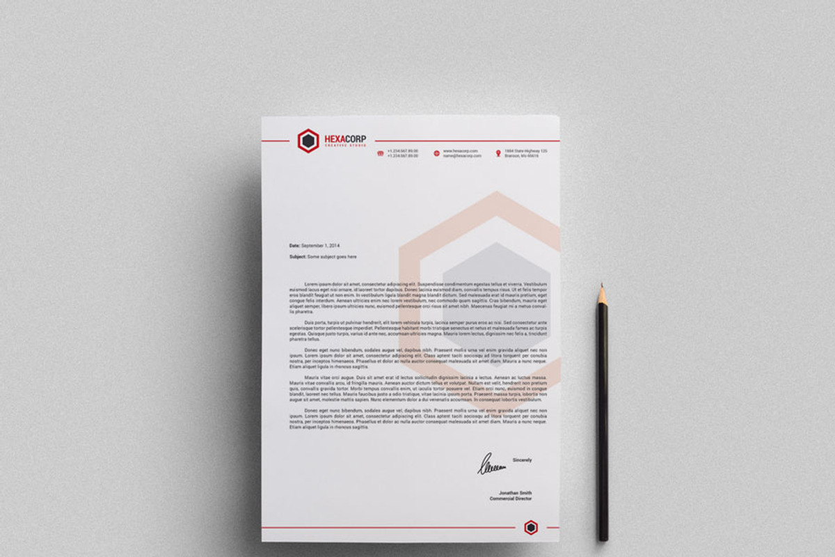 Corporate Letterhead 1 with MS Word, a Stationery Template by ND Design (Photo 4 of 5)