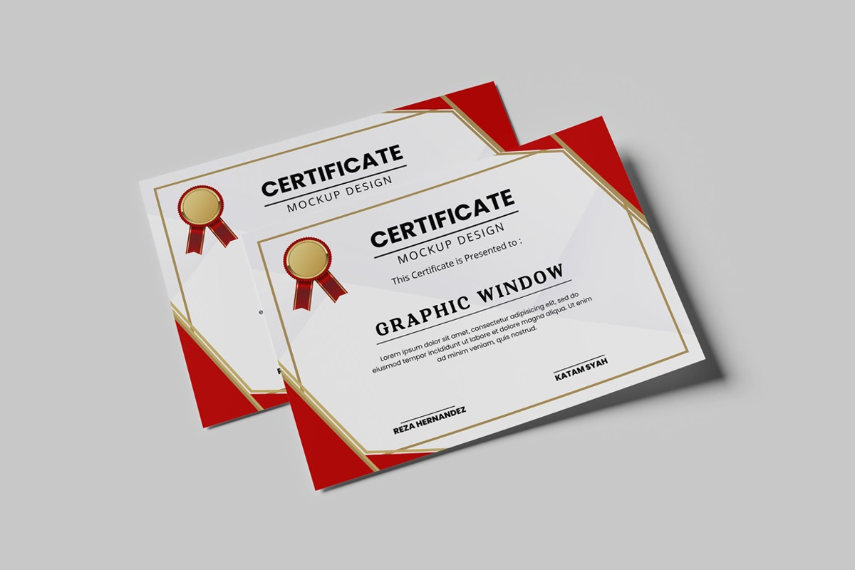 Realistic Certificate Mockup, an Advertising Mockup by GraphicWindow (Photo 6 of 7)