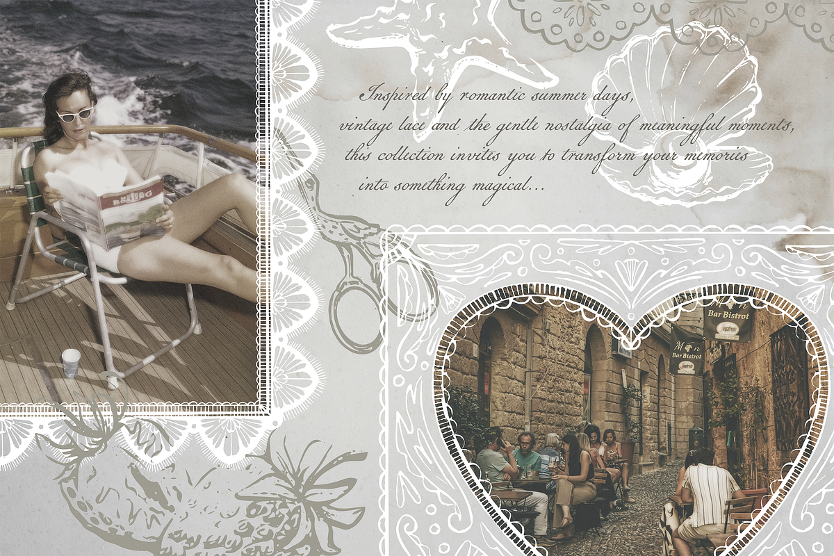 Summer Romance | Lace Frames & Illu, an Object Graphic by Ola_Mazur (Photo 4 of 9)