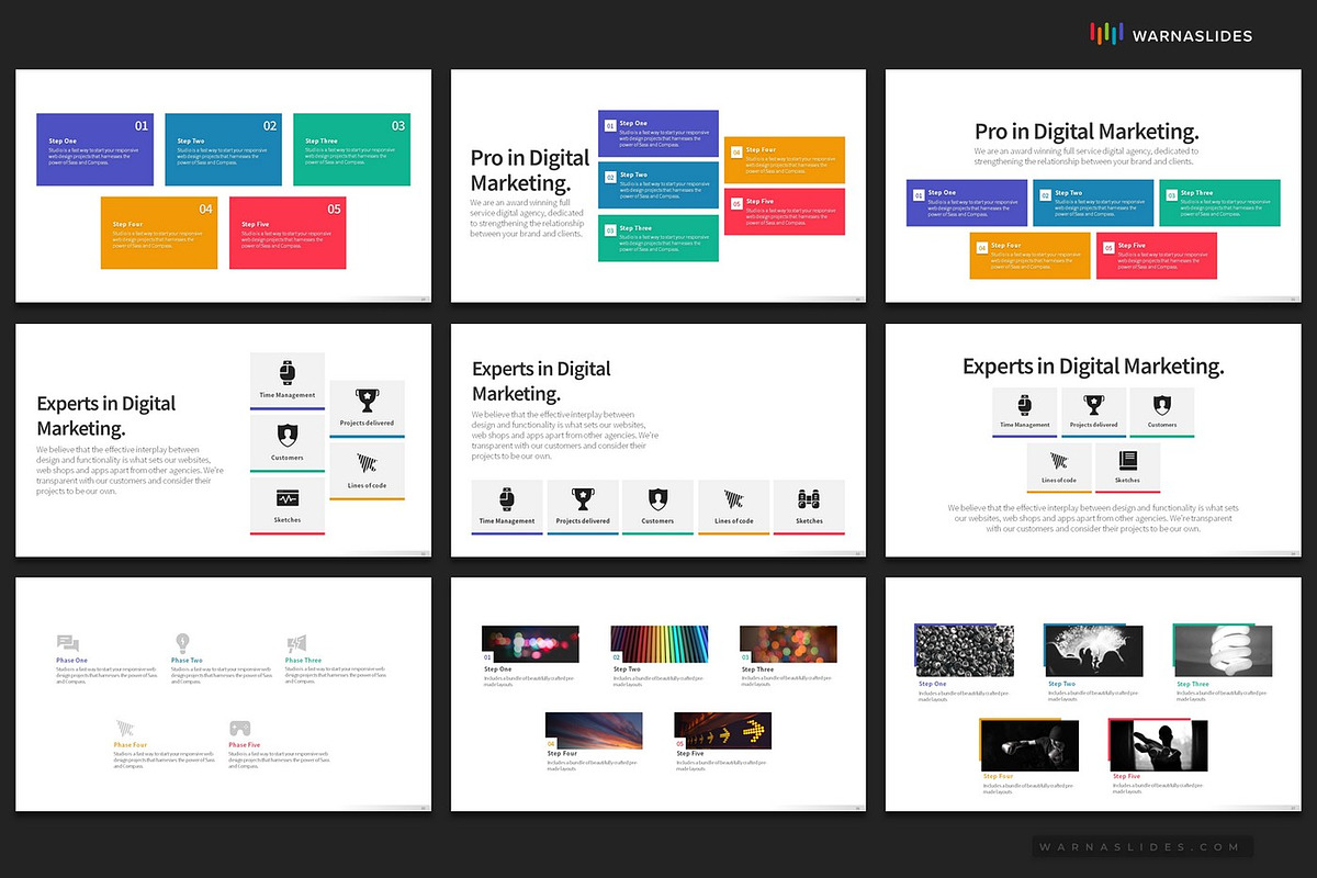 5 Bullet Points PowerPoint Templates, a Presentation Template by Warna Works (Photo 7 of 21)