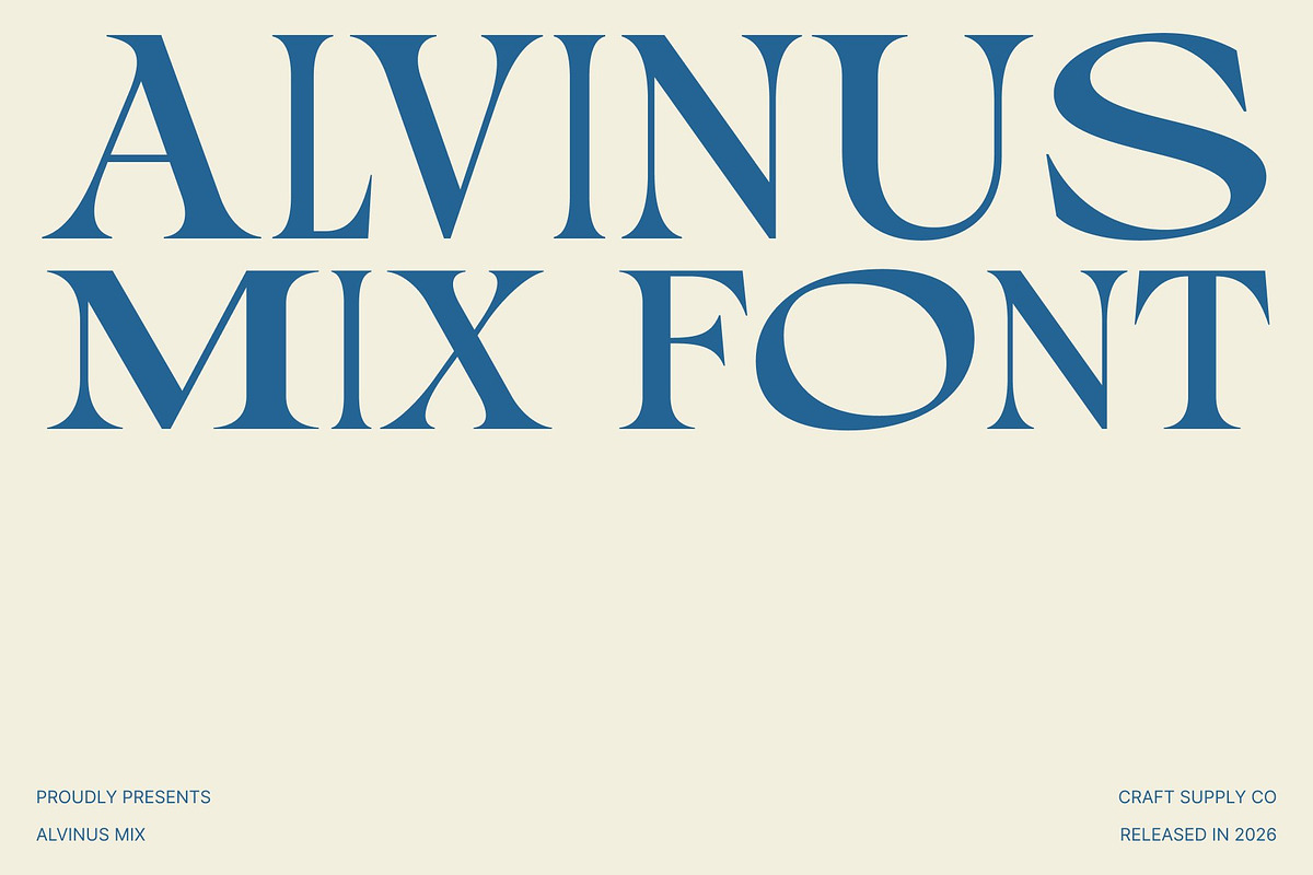 Alvinus Mix, a Serif Font by Craft Supply Co. (Photo 1 of 8)