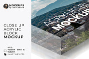 Close Up Acrylic Photo Block Mockup, a Merchandise Mockup by Mockups by Carlos Viloria (Thumbnail 1 of 4)