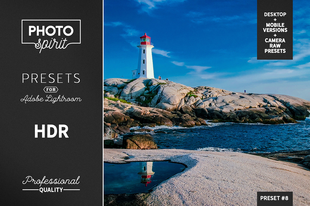 HDR LR Presets Mobile + Desktop, a Plug-in Add-On by PhotoSpirit (Photo 1 of 10)
