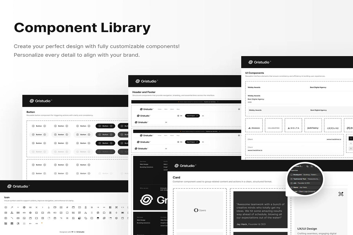 Gristudio - Portfolio UI Kit, an UI Kit Template by Lumina_ui_ux202 (Photo 4 of 7)
