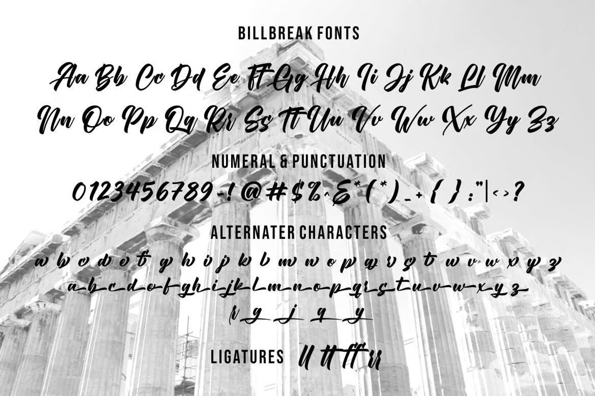 Ergibreak - Bold Script Font, a Script Font by UInstrument (Photo 4 of 9)