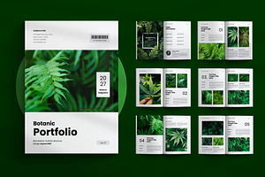 Botanic Portfolio Brochure Layout, a Magazine Template by Seeing-art