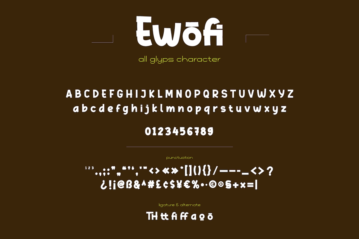 Ewofi, a Sans Serif Font by twinstd (Photo 12 of 13)