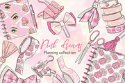 Pink Dreams Planning Collection, an Object Illustration by GlamArtZhanna (Thumbnail 1 of 3)