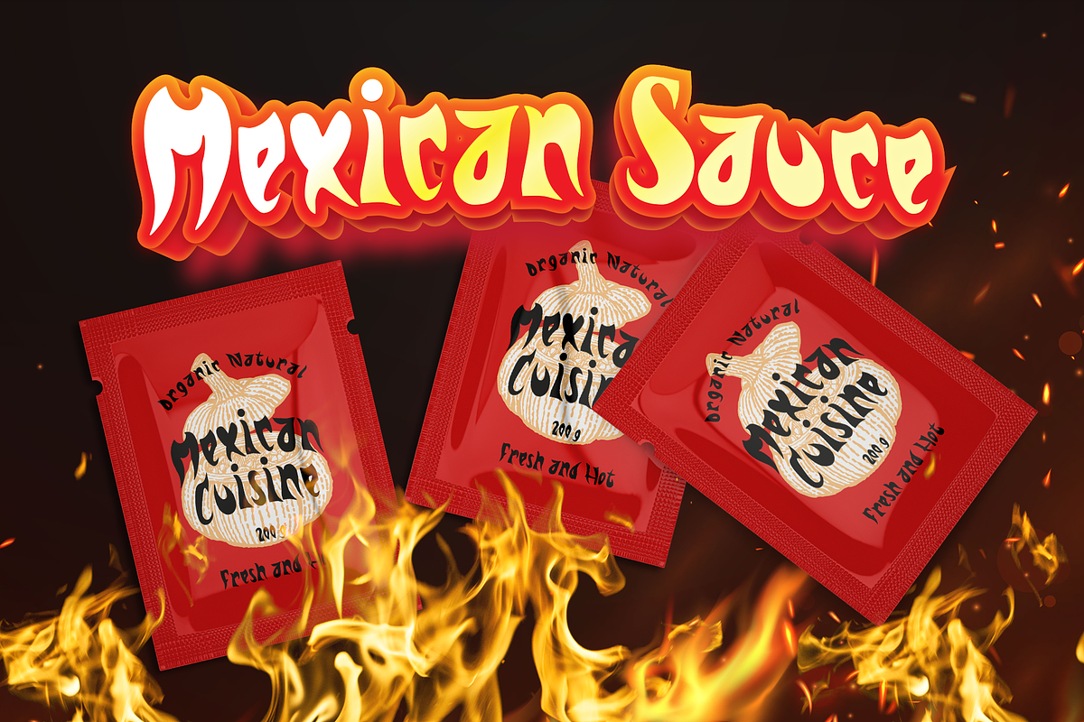 Flame Fire Display Font, a Sans Serif Font by Haws.std (Photo 4 of 6)