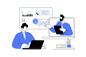 Business consultant isolated cartoon, a Person Illustration by Visual Generation