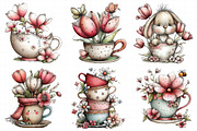 Whimsical Spring Tea Cup Clipart, an Illustration by Daily.Designs (Thumbnail 4 of 7)