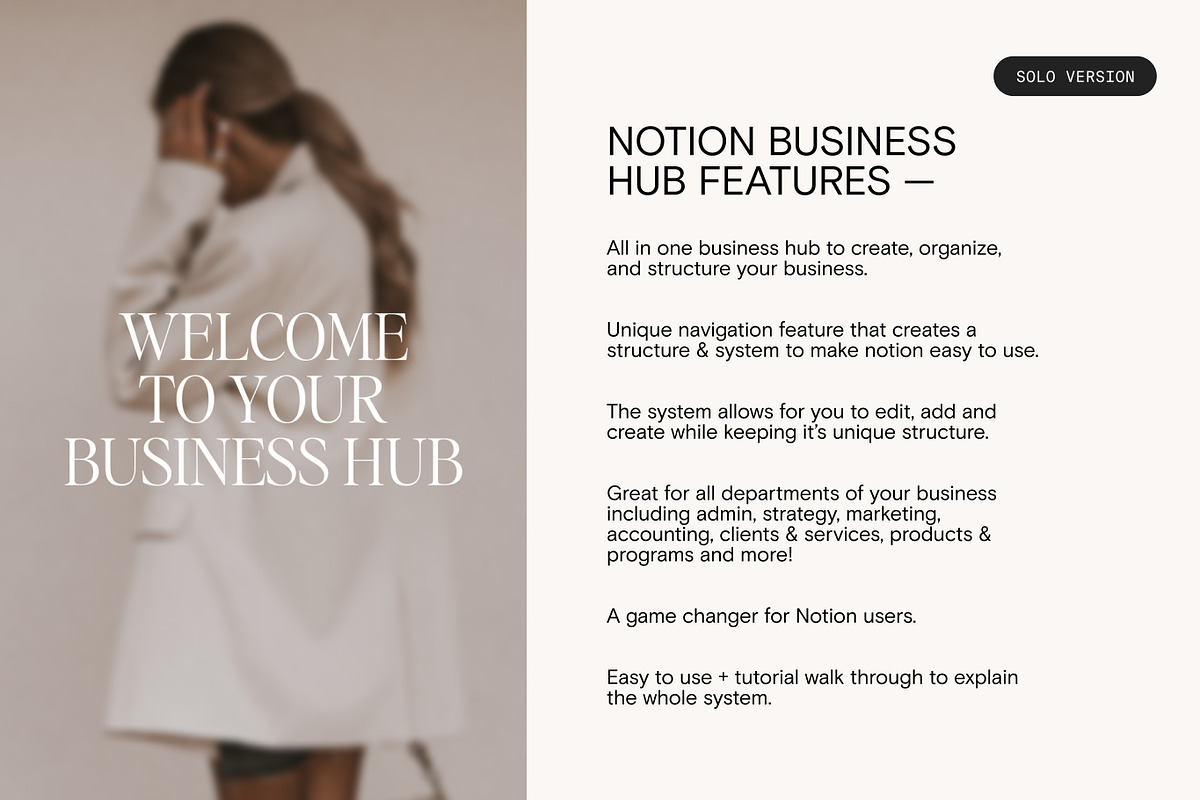 All-in-One Notion Biz Hub - Solo, a Templates & Theme by 89 Golden Blvd (Photo 3 of 7)
