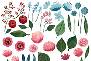Hand Painted Floral Set, an Illustration by swiejko (Thumbnail 2 of 2)