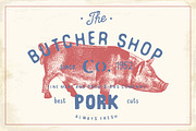 Butcher Shop Pork Logo Template, an Animal Illustration by Lemon Workshop (Thumbnail 2 of 3)