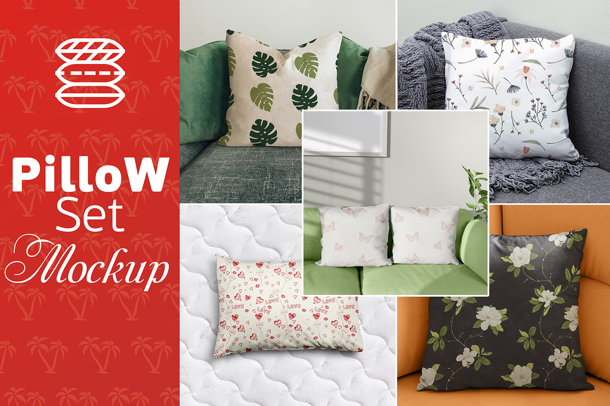 Pillow Set Mockup, an Advertising Mockup by PSD Market (Photo 1 of 11)