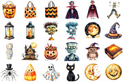 Retro Halloween Clipart, an Illustration by Sublimation Artist (Thumbnail 2 of 6)