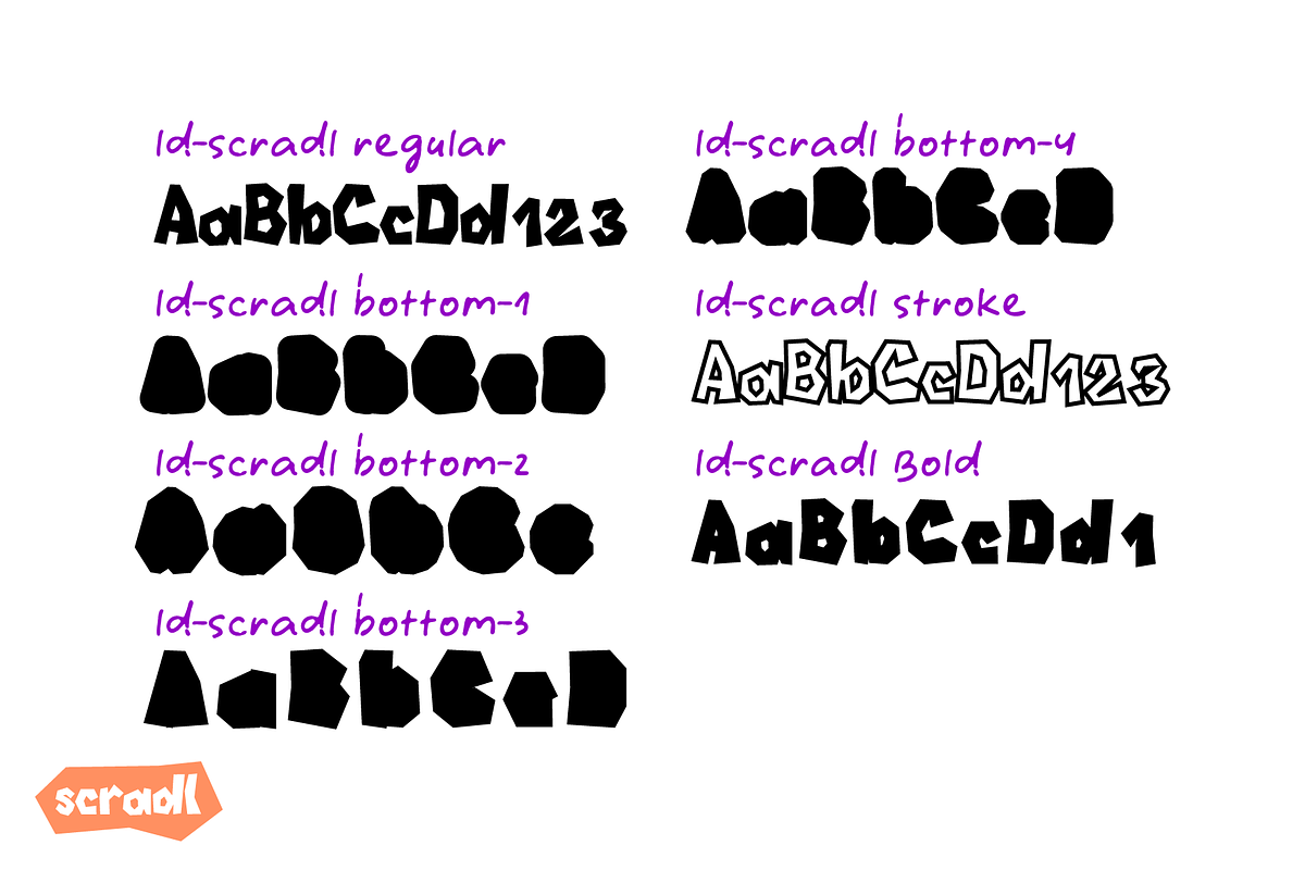 SCRADL. Layered Cutted Font Family., a Symbol Font by Luxfont (Photo 9 of 11)